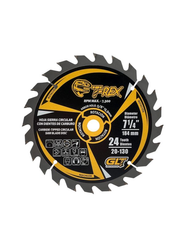 Sierra Circular TCT Ø7¼"X24Dientes T-Rex