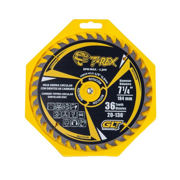 Sierra Circular TCT Ø7¼"X36Dientes T-Rex