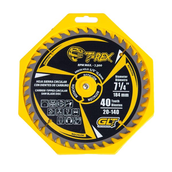 Sierra Circular TCT Ø7¼"X40Dientes T-Rex