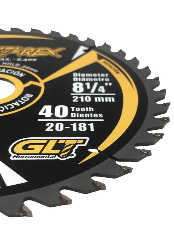 Sierra Circular TCT Ø8¼"X40Dientes T-Rex