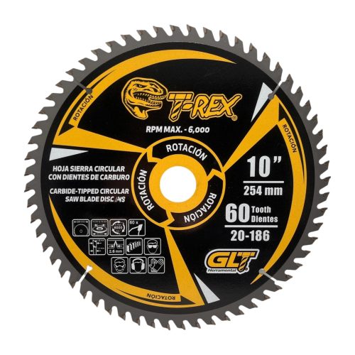 Sierra Circular TCT Ø10"X60Dientes T-Rex