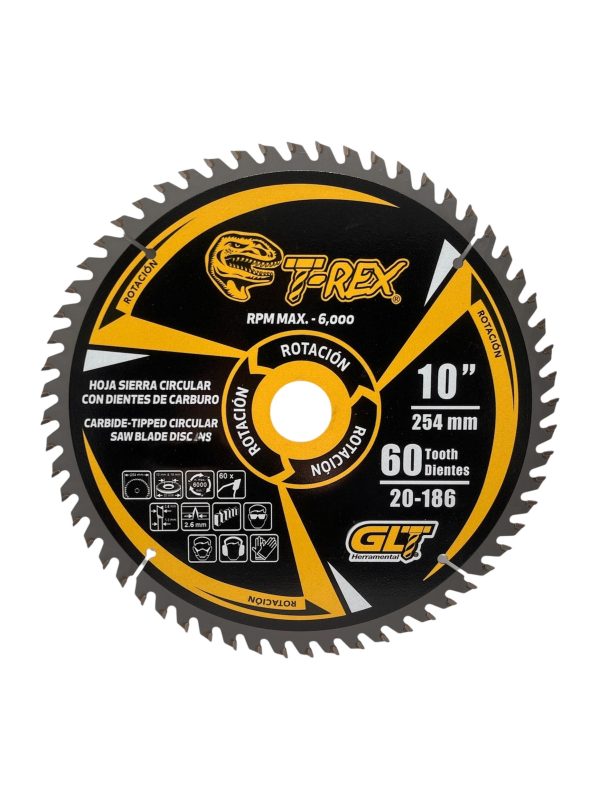 Sierra Circular TCT Ø10"X60Dientes T-Rex