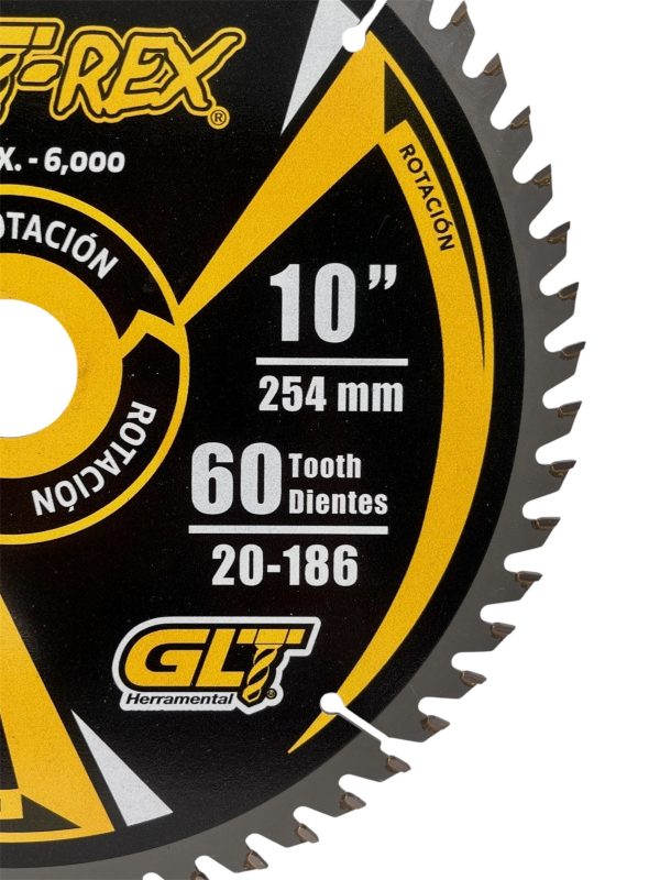 Sierra Circular TCT Ø10"X60Dientes T-Rex
