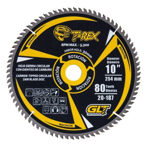 Sierra Circular TCT Ø10"X80Dientes T-Rex
