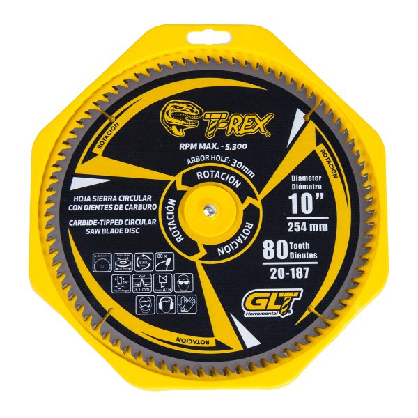 Sierra Circular TCT Ø10"X80Dientes T-Rex