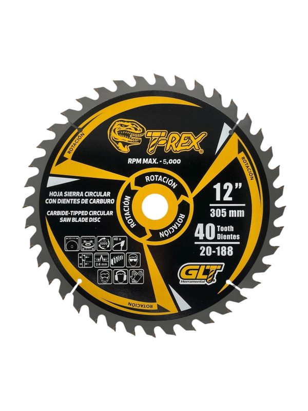 Sierra Circular TCT Ø12"X40Dientes T-Rex