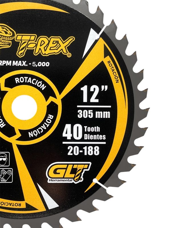 Sierra Circular TCT Ø12"X40Dientes T-Rex