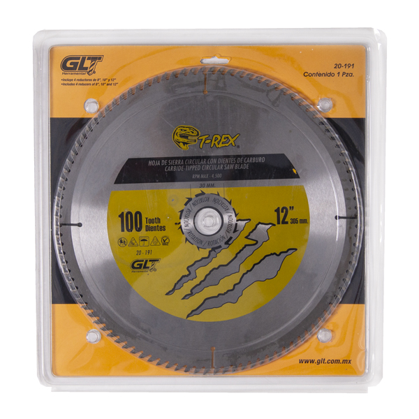 Sierra Circular TCT Ø12"X100DientesT-Rex