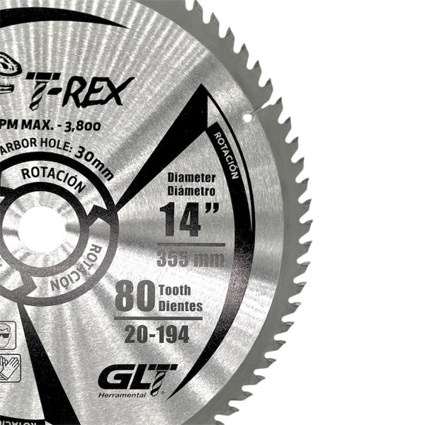 Sierra Circular TCT Ø14"X80Dientes T-Rex