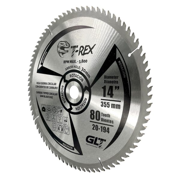 Sierra Circular TCT Ø14"X80Dientes T-Rex