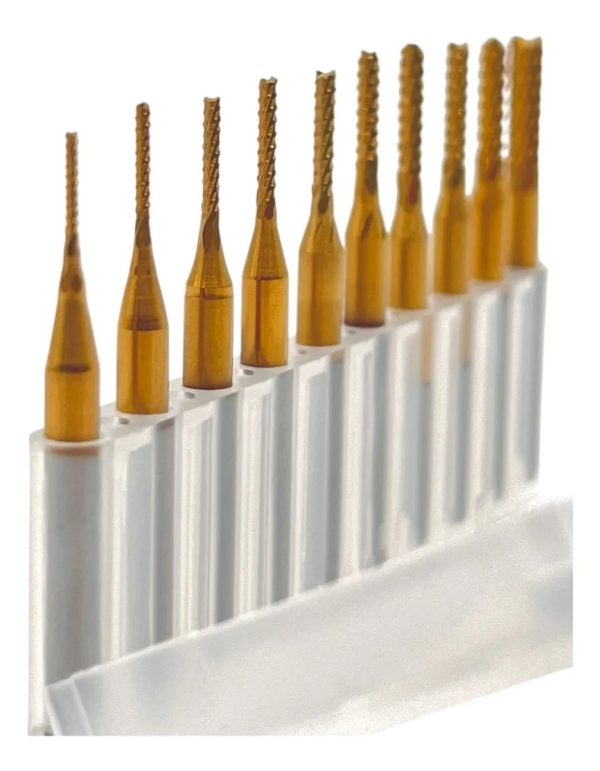 10Pzas Fresa TiN PCB P/Router CNCZ3,17