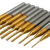 10Pzas Fresa TiN PCB P/Router CNCZ3,17