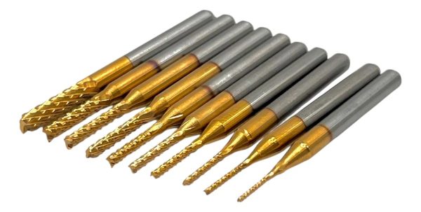10Pzas Fresa TiN PCB P/Router CNCZ3,17