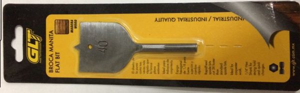 Broca Plana P/Bisagra Ø40mm  Zanco Hex ¼