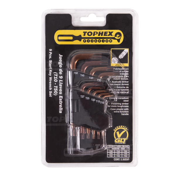 Llaves 9 Pzas  Torx        ØT-10 a ØT-50